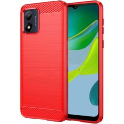 Mobigear Brushed Slim Motorola Moto E13 TPU flexible Carcasa - Rojo