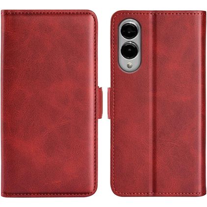 Mobigear Slim Magnet Samsung Galaxy S25 Edge Cover a libro portafoglio - Rosso