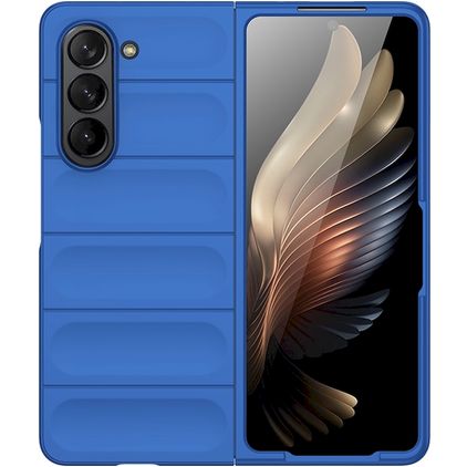 Mobigear Bumpy Samsung Galaxy Z Fold 5 Flexible TPU Back cover - Dark Blue