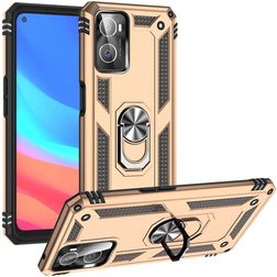 Mobigear Armor Ring OPPO A76 Hårdt Bagsidecover Stødsikkert med ringholder - Guld