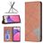 Mobigear Rhombus Slim Samsung Galaxy A33 Knížkové pouzdro - Hnědá