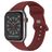 Mobigear Sport Dual Silicone Apple Watch Strap Push closure - 42/41/40/38 mm - Burgundy