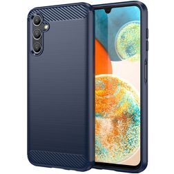 Mobigear Brushed Slim Samsung Galaxy A14 TPU flexible Carcasa - Azul