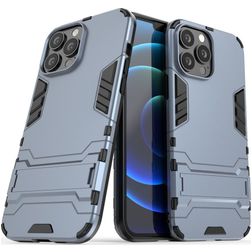 Mobigear Armor Stand iPhone 13 Pro Max Kova Suojakuori Iskunkestävä + Teline - Sininen