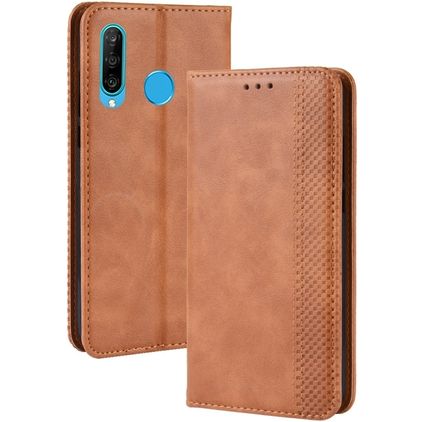 Mobigear Sensation Huawei P Smart Plus (2019) Wallet case - Cognac
