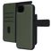 Mobiparts iPhone 16e Funda Piel auténtica Funda tipo libro 2 en 1 con carcasa extraíble Cartera - Verde