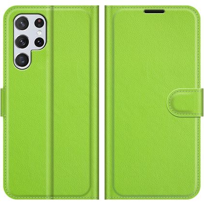Mobigear Classic Samsung Galaxy S22 Ultra Capa livro Carteira - Verde