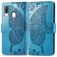 Mobigear Butterfly Samsung Galaxy A40 Plånboksfodral med sedelfack - Blå