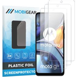 Mobigear Motorola Moto G22 Protector de pantalla Film - Compatible con fundas (pack de 3)