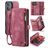CaseMe 008 iPhone 16 Cover a libro 2 in 1 con guscio estraibile a portafoglio - Rosso