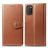 Mobigear Snap Button OPPO A72 Wallet case - Cognac
