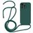Mobigear Lanyard iPhone 14 Pro Silicona Funda con cuerda - Verde oscuro