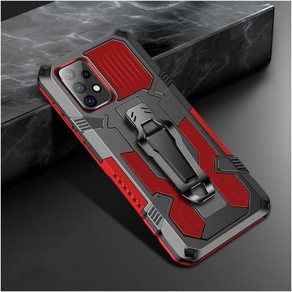 Mobigear Armor Stand Samsung Galaxy A52 Hardcase Back cover Antiurto con supporto - Rosso
