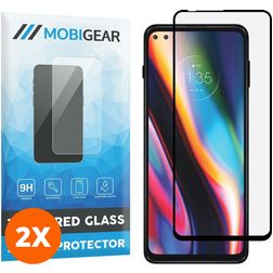 Mobigear Premium Motorola Moto G 5G Plus Glas Skærmbeskytter - Case Friendly - Sort (2-pak)
