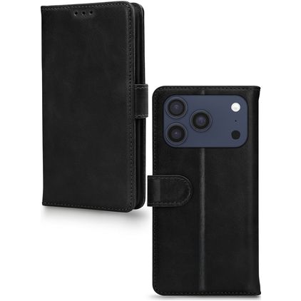 Mobilize Premium Gelly iPhone 17 Pro Funda tipo libro Cartera - Negro