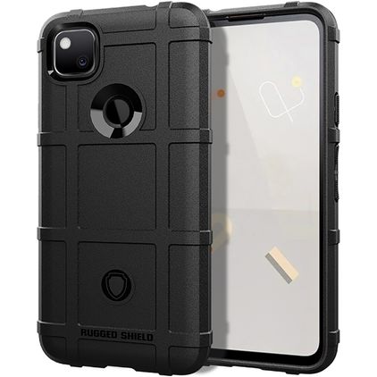 Mobigear Rugged Shield Google Pixel 4a TPU flessibile Back cover Antiurto - Nero