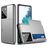 Mobigear Card Samsung Galaxy S21 Ultra Hard Case Back cover Shockproof with Card Holder - Silver