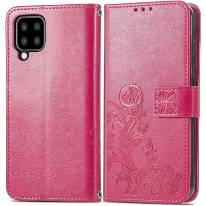 Mobigear Clover Samsung Galaxy A22 5G Capa livro Carteira - Magenta