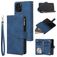Mobigear Zipper iPhone 12 Pro Wallet case - Blue