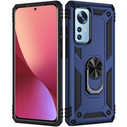 Mobigear Armor Ring Xiaomi 12 Hardcase Back cover Antiurto con anello - Blu