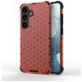 Mobigear Honeycomb Samsung Galaxy S24 Tvrdý plast Zadní kryt odolný proti nárazům - Červená
