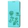 Mobigear Roses Xiaomi Redmi Note 9S Cover a libro portafoglio - Turchese