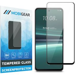 Mobigear Premium HTC U23 Pro Tempered Glass Screen Protector - Case Friendly - Black