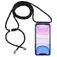 Mobigear Lanyard iPhone 11 TPU flexível Capa com cordão - Transparente / Preto
