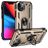 Mobigear Armor Ring iPhone 14 Plus Hardcase Back cover Antiurto con anello - Oro