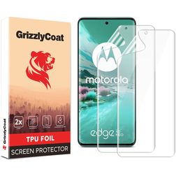 GrizzlyCoat Motorola Edge 40 Neo Hydrogel TPU Screen Protector - Case Friendly + Installation Frame (2-Pack)