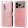 Mobigear Zipper iPhone 17 Pro Max Wallet case - Rose Gold