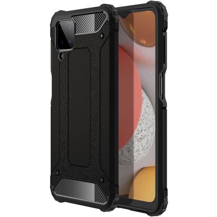 Mobigear Outdoor Samsung Galaxy A12 Hard Case Back cover Shockproof - Black