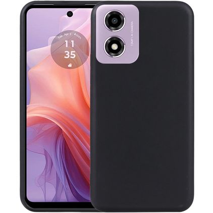 Mobigear Basics Motorola Moto E14 Fleksibel TPU Bagsidecover - Sort