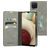 Mobiparts Classic Wallet Samsung Galaxy A12 Lompakkokotelo + Setelitasku - Granite Grey