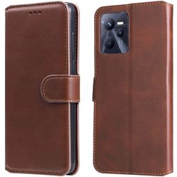 Mobigear Wallet Realme C35 Etui z klapką typu portfel - Brązowy