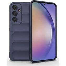 Mobigear Bumpy Samsung Galaxy A35 TPU flexível Capa traseira - Azul escuro
