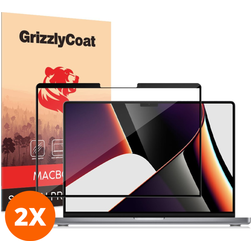 GrizzlyCoat Premium MacBook Pro 14 Inch (2021-2026) Screen Protector Film - Case Friendly (2-Pack)
