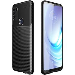 Mobigear Racing Motorola Moto G50 TPU flexível Capa traseira - Preto