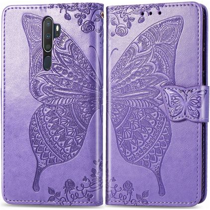Mobigear Butterfly OPPO A9 (2020) Wallet case - Purple