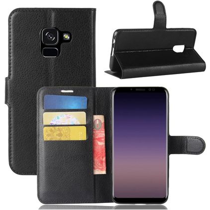 Mobigear Classic Samsung Galaxy A8 (2018) Capa livro Carteira - Preto