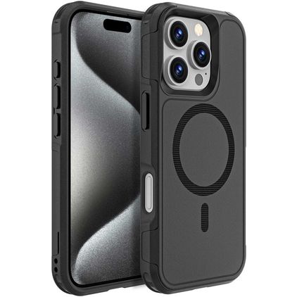 Mobigear Traveller iPhone 16 Pro MagSafe Hardcase Back cover Antiurto - Nero