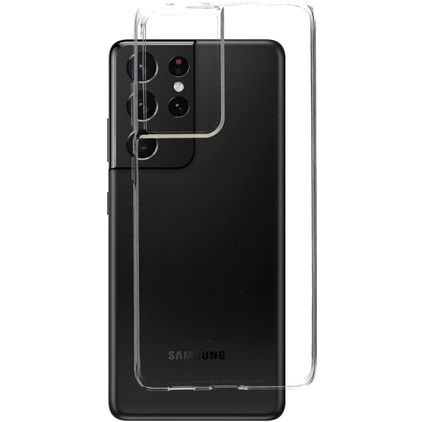 Mobiparts Classic Transparente Samsung Galaxy S21 Ultra TPU flexible Carcasa - Transparente
