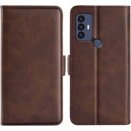 Mobigear Slim Magnet TCL 30 SE Pungetui med Seddelrum - Brun