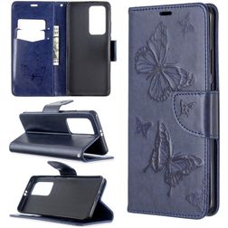 Mobigear Butterfly Huawei P40 Pro Wallet case - Dark Blue