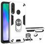 Mobigear Armor Ring Huawei Y6p Plástico rígido Capa traseira Antichoque com anel - Prateado