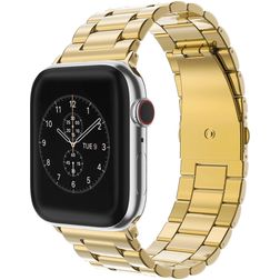 Mobigear Antwerp Ruostumaton teräs Apple Watch Ranneke Perhoslukko - 42/41/40/38 mm - Kulta