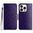 Mobigear Flowers iPhone 16 Pro Funda tipo libro Cartera - Morado