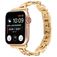 Mobigear Paris Correa Acero inoxidable Cierre de mariposa para Apple Watch - 42/41/40/38 mm - Dorado