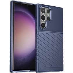 Mobigear Groove Samsung Galaxy S24 Ultra TPU flexible Carcasa - Azul