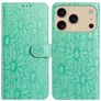 Mobigear Flowers iPhone 18 Pro Funda tipo libro Cartera - Verde